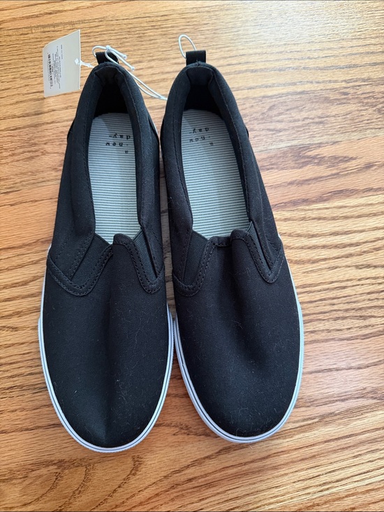 a new day Shoes - NWT Black Slip-On Canvas Sneakers a new day 9